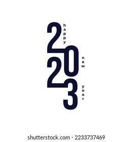 Number 2023 Vector illustration. Design for Merry Christmas and Happy New Year.