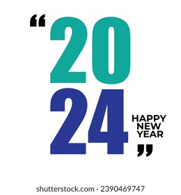 Number 2024 isloated on white background. 