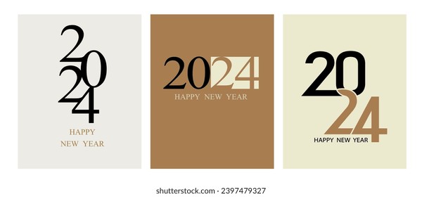 Number 2024 for set design for happy new year 2024 celebration.