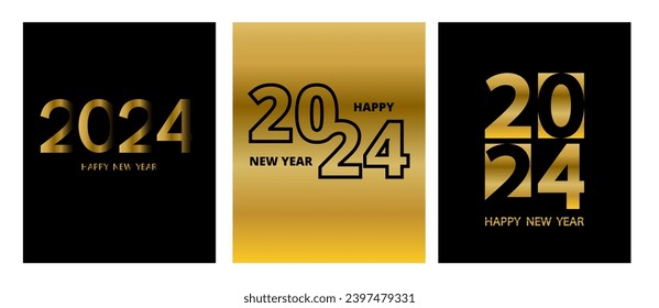 Number 2024 for set design for happy new year 2024 celebration.
