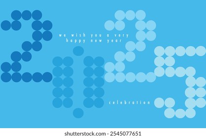 number 2025 cyan monochrome color, happy new year 2025 text background design template, happy new year 2025 vector illustration isolated on red background.