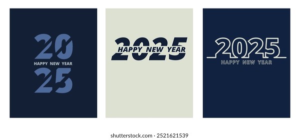 Number 2025 for set design for happy new year 2025 celebration. Modern design cover templates, posters, ad banners, brochures, flyers, covers, websites. Vector.