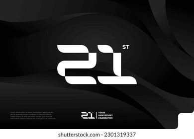 Number 21 logo icon design 21st birthday logo number anniversary 21 svg