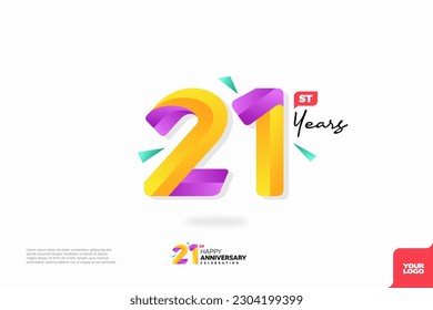 Number 21 logo icon design, 21st birthday logo number, anniversary 21 svg
