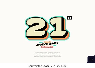 Number 21 logo icon design, 21st birthday logo number, anniversary 21 svg
