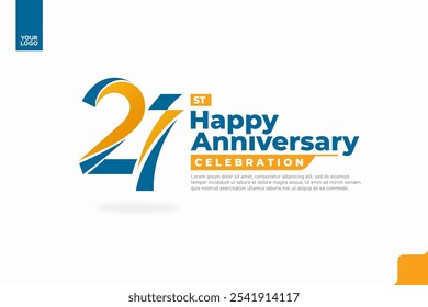 Number 21 logo icon design, 21st birthday logo number, anniversary 21