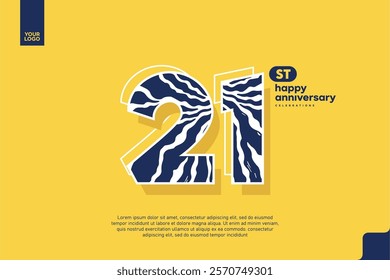 Number 21 logo icon design, 21st birthday logo number, anniversary 21