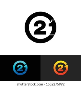 Number 21 Simple Logo Icon Design Stock Vector Royalty Free Number 21 Simple Logo Icon Design Stock Vector Royalty Free