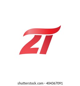 number 21 swoosh design template logo red