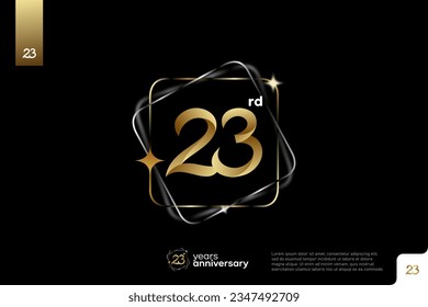 Nummer 23 Logo-Icon-Design, 23. Geburtstag-Logo-Nummer, 23. Jubiläum
