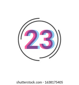 Number of 23 Template Design