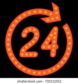 Number 24 in the circular arrow.