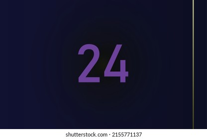 number 24 with gradient background abstract