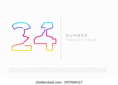 Number 24 twenty four logo icon design, vector template