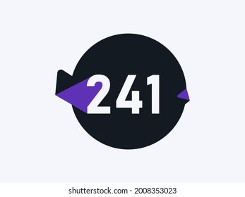 Number 241 logo icon design vector image