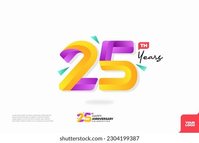 Number 25 logo icon design, 25th birthday logo number, anniversary 25