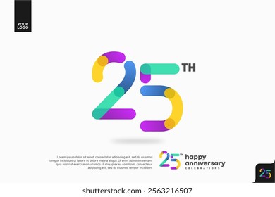 Number 25 logo icon design, 25th birthday logo number, anniversary 25