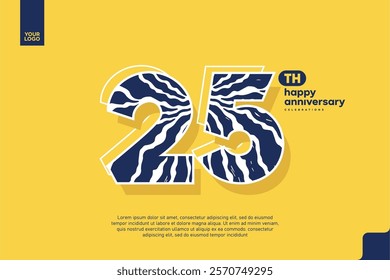 Number 25 logo icon design, 25th birthday logo number, anniversary 25