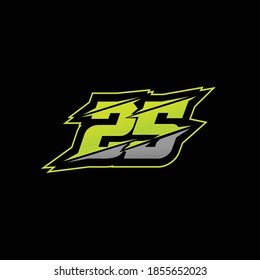 Number 25 racing design vector