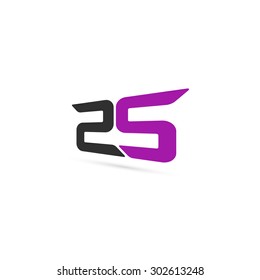 Number 25 template. Isolated on white background. Vector illustration, eps 10.