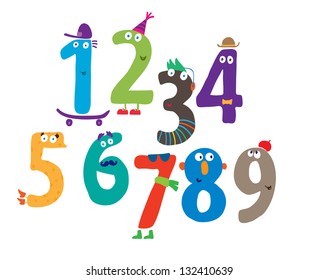 Numbers Like Robots Fairy Style There Stock Vector (Royalty Free ...