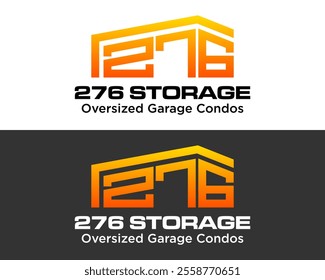 Number 276 storage building logo design.

