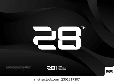 Number 28 logo icon design 28th birthday logo number anniversary 28