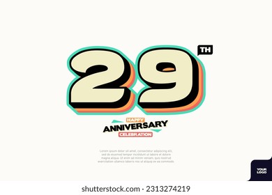 Number 29 logo icon design, 29th birthday logo number, anniversary 29