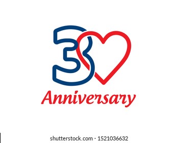 Number 3 or 30 logo or symbol template design