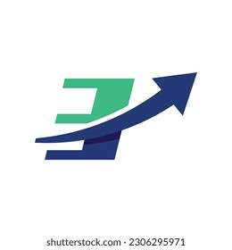 Number 3 Arrow Icon Logo Design Element. Graphic Alphabet Symbol For Corporate Business Identity