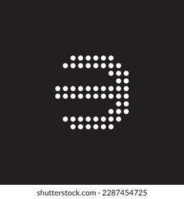 Número 3 círculos, símbolo geométrico de pantalla simple vector de logotipo
