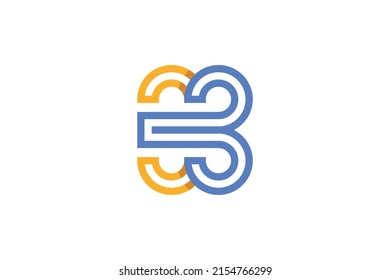 Number 3 Colored Logo Vector