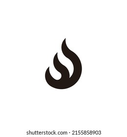 Number 3 fireball geometric simple symbol logo vector