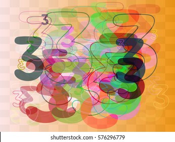 Number 3 icon art