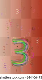 Number 3 icon background