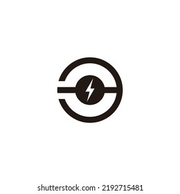 Número 3 de relámpago, símbolo geométrico circular simple vector