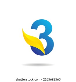 Number 3 Logo Elegant Cool Design Stock Vector (Royalty Free ...