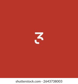 Number 3 logo icon flat vector design