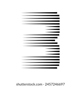 3 Zahlenzeilen Logo-Symbol-Illustration