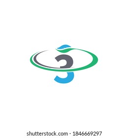 vector de diseño de icono de hoja de logotipo número 3