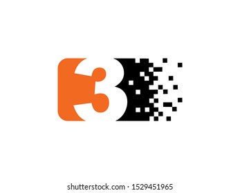 Number 3 logo or symbol template design