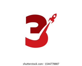 Number 3 logo or symbol template design