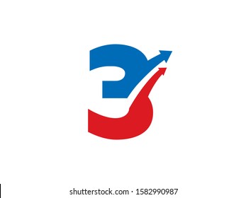 Number 3 logo or symbol template design