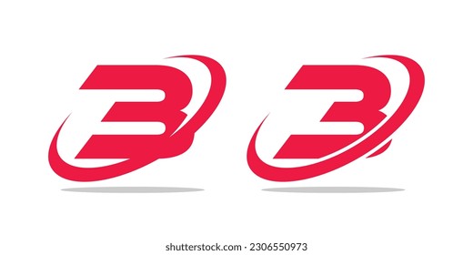 Number 3 logo with unique Shape premium vector editable content free