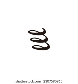 Number 3 simple, geometric symbol simple logo vector