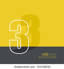 The number 3. three. 