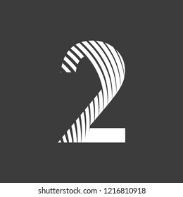 number 3 three font art deco 20s on gray background editable vector