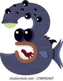 Nummer 3 - Kleine Monster Alphabet
