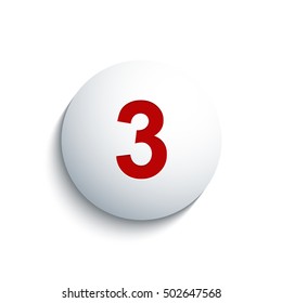 Number "3". Vector illustration.