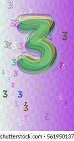 Number 3 vector pattern